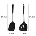 thumbnail image 2 of Los utensilios de cocina antiadherentes 2pcs fijaron con las manijas del acero inoxidable, sistema de herramienta de cocina resistente al calor, 2 of 5