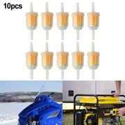 10 Pcs 1/4\ 6mm/8mm Inline Fuel Filter for Small Engine Lawn Garden Mower