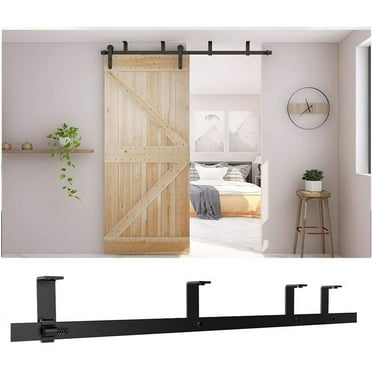 4-12FT Sliding Barn Door Hardware Kit Ceiling Mount Style, 6FT Length Rails fit 36" Width Single Door Panel, Line Style