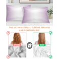 thumbnail image 3 of Light Purple Ombre Pillow Cases Queen Size Set of 2, Smooth Satin Pillowcase for Hair and Skin, Modern Gradient Abstract Art Decorative Cooling Bed Pillow Covers with Zipper, 20x30 Inches, 3 of 5