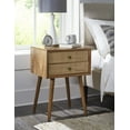 thumbnail image 3 of HomeRoots 518884 25 x 18 x 15 in. Chestnut Solid Wood End Table with Two Drawers, 3 of 8