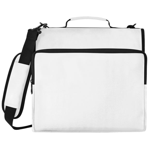 ALAZA Zipper Binder White Pattern 2 inch 3 Ring 500 Sheet Capacity Trapper Keeper File Folder Organizer Bag