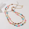 thumbnail image 5 of Bocar Long Statement Necklaces for Women Trendy, Boho Costume Jewelry Layered Crystal Beaded Collar Necklaces for Women (NK-10084-Coral), 5 of 10