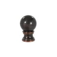 thumbnail image 2 of B&P Lamp® Solid Brass Sphere Style Polished Nickel Finial, 1 Inch Height, 1/4-27 Tap, 2 of 2