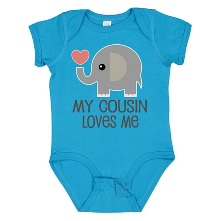 

Inktastic My Cousin Loves Me Gift Baby Boy or Baby Girl Bodysuit
