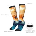 thumbnail image 3 of Daiia Sports Socks Fiery Red Maple Leaf Fox Printed Novelty Crew Socks for Men Women Knee High Socks Cotton Socks Soft & Breathable Support Unisex Socks, 3 of 9