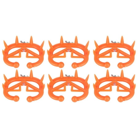 NFTIGB 6PCS Farm Animal Weaner Plastic Weaning Equipment for Calf Cow Cattle, Round Nose Ring Tool for Livestock Farm Feeding, Yellow (7.08 inches / 18 cm)