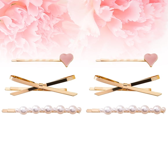 IFANLANDOR 2Sets Party Rhinestone Hair Barrettes for Women in Assorted Color 7X0.5in Alloy and