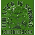 thumbnail image 2 of Men's Star Wars: The Mandalorian St. Patrick's Day Grogu The Luck is Strong with this One  Graphic Tee Kelly Green 3X Large, 2 of 5
