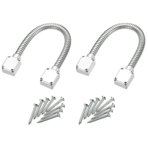 Uxcell 2 Pcs Flexible Door Loop Wire Protection Sleeving Door Lock Wire Conduit with Ends 400mm x 14mm