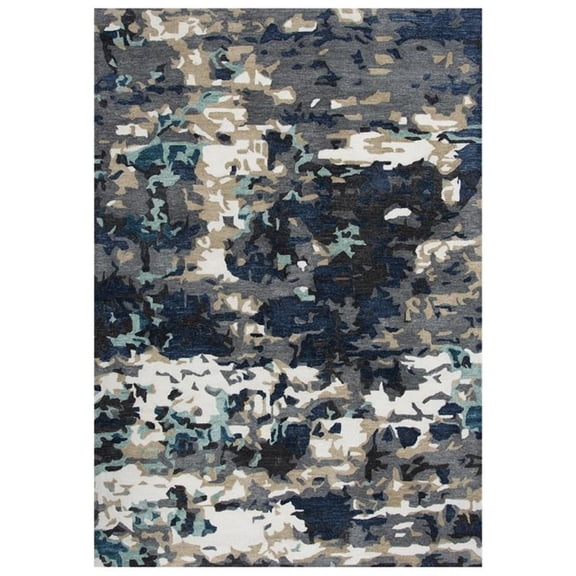 Alora Decor Vivid 5' x 7'6" Gray/Multi/Blue/Ivory/Beige Hand-Tufted Area Rug