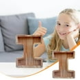 thumbnail image 2 of Wooden English Letter Savings Can with Transparent Glass Front for Coin Storage, 2 of 6