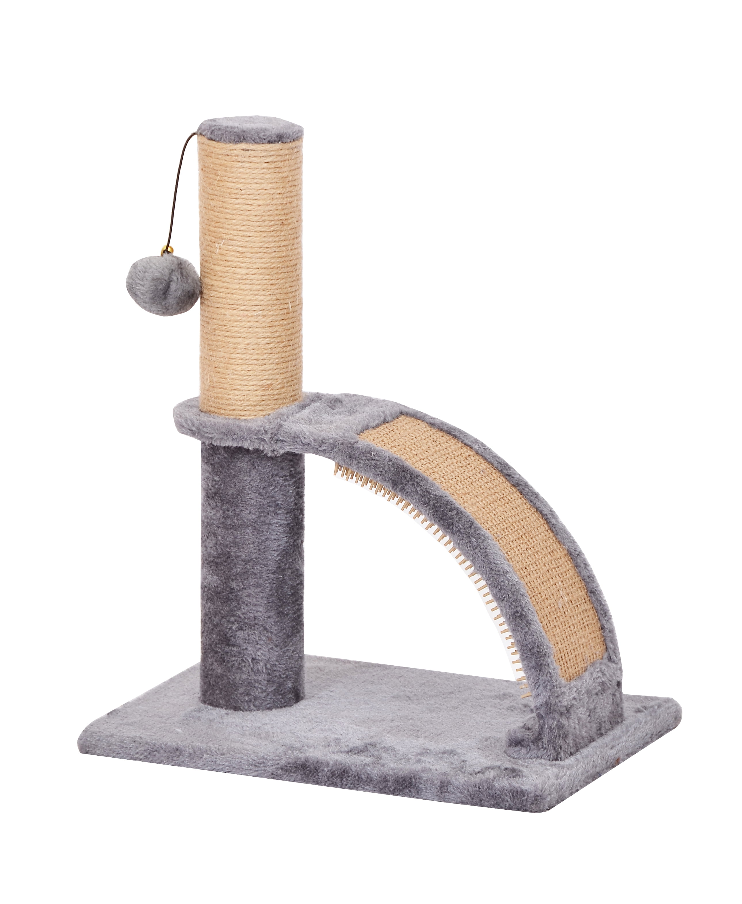 Vibrant Life Deluxe Jute Cat Scratching Post with Arch Rubber Massager