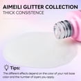 thumbnail image 7 of AIMEILI Gel Nail Polish Soak off U V Clear Glitter Gel Polish for Nail Art DIY at Home -565 10ml, 7 of 7