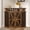 Rustic Brown, variant on ChVans 48" Furniture-Style Corner Dog Crate, Large Wooden Dog House for Medium/Large Dogs