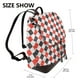 thumbnail image 2 of Balery Red and black argyle Mochila de Cuero para Mujeres, Gran Capacidad, Bolsa de Viaje Multifuncional, Mochila de Cuero y Bolsa de Hombro para Mujeres, 2 of 4