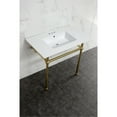 thumbnail image 2 of Kingston Brass KVBH37227W4BB Templeton 37" Ceramic Console Sink with Brass Legs (4-Inch, 3-Hole), White/Brushed Brass, 2 of 6
