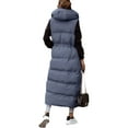thumbnail image 2 of Winter Women Sleeveless Hooded Vest Coat Casual Solid Warm Parka Vest, 2 of 4