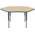 thumbnail image 3 of ECR4Kids 60in Flower Everyday T-Mold Adjustable Activity Table Maple/Blue/Black - Super Leg, 3 of 8