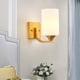 thumbnail image 2 of Vit Glas Metall Vägglampa, Modern Vägglampa Geometriska Vägglampor för Vardagsrum Sovrum Sängbord Korridor E27 Vägglampor, 2 of 5