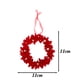 thumbnail image 3 of 1-3PCS Christmas Red Flocking Hanging Pendant Plastic Ribbon Wreath DIY Crafts Ornament Home Party Xmas Tree Decoration Supplies, 3 of 5