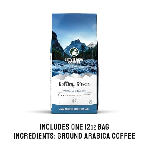 City Brew Rolling Rivers Blend Dark Roast Ground Coffee, 12 oz