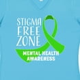 thumbnail image 4 of Inktastic Stigma Free Zone Mental Health Awareness Women's V-Neck T-Shirt, 4 of 5
