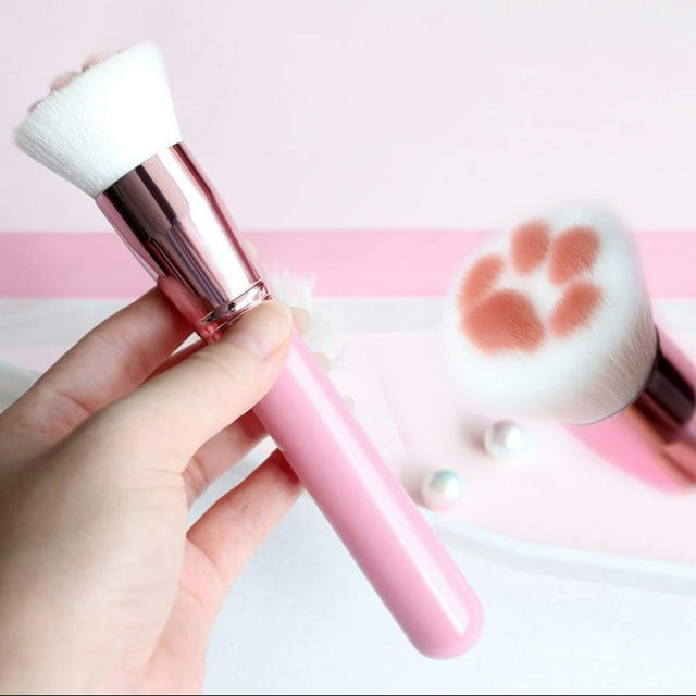 Cat Paw Foundation Makeup Brush - Professional Cosmetic Brush of Foundation Brushes, Powder Brush Blush Brush, Concealer Brush, Contour Brush, Powder Brush Cosmetic Tool (Pink)