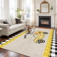 thumbnail image 3 of Yellow Truck Area Rug 5x8 Washable Rug Non Slip Spring Bees Honey Daisy Black Buffalo Plaid Large Area Rug Soft Stainresistant Indoor Floor Carpet for Living Room Bedroom Home Office Dining Room, 3 of 8