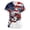 A06-Red, variant on Cozyfit Scrubs for Women America 250 Medical Nurse Uniforms American Flag Short Sleeve Tops V-Neck Tunic Nursing Tops 4th Of July Summer Shirts Graphic Tops