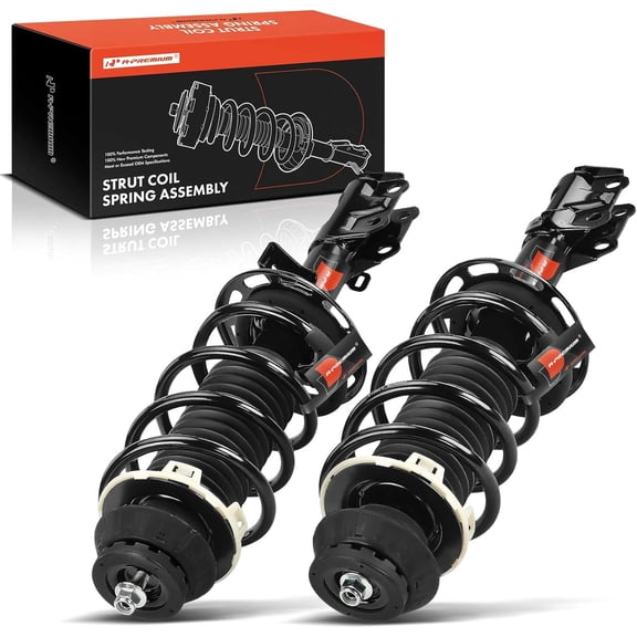 A-Premium Front Pair (2) Complete Strut and Coil Spring Assembly Compatible with Honda Fit 2007 2008, Driver and Passenger Side