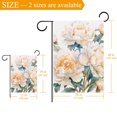 Whitepeony Watercolor Garden Flags, 12 x 18 Inch Double Sided