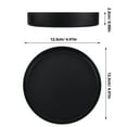 thumbnail image 7 of HOOWIFFY Durable Black Stainless Steel Flowerpot Tray for Indoor Plants and Garden Water Catcher, 7 of 7