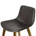thumbnail image 5 of Set of 2 Alyn Modern Brown Bar Stool with Walnut Finish Plywood Legs and Metal Footrest, 5 of 9