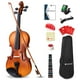 thumbnail image 1 of Vangoa Juego de violín 4/4 de tamaño completo, violín acústico de abeto, kit para principiantes para adultos, estudiantes, niños y adolescentes con estuche rígido, colofonia, reposabrazos, arco, cuerd, 1 of 5