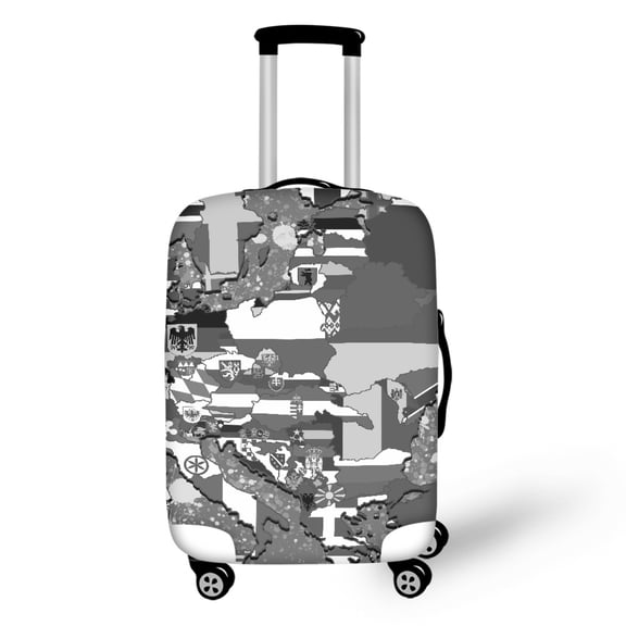 HELLHERO Europe Map Print Luggage Cover Anti Stain Dust Isolation Polyester Spandex Suitcase Cover for Travel Airport