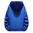 thumbnail image 4 of GXIPO Men's Hooded Waterproof Lightweight Windbreaker Jackets Nylon Wind & Water Resistant Rain Jacket Blue 6XL, 4 of 5