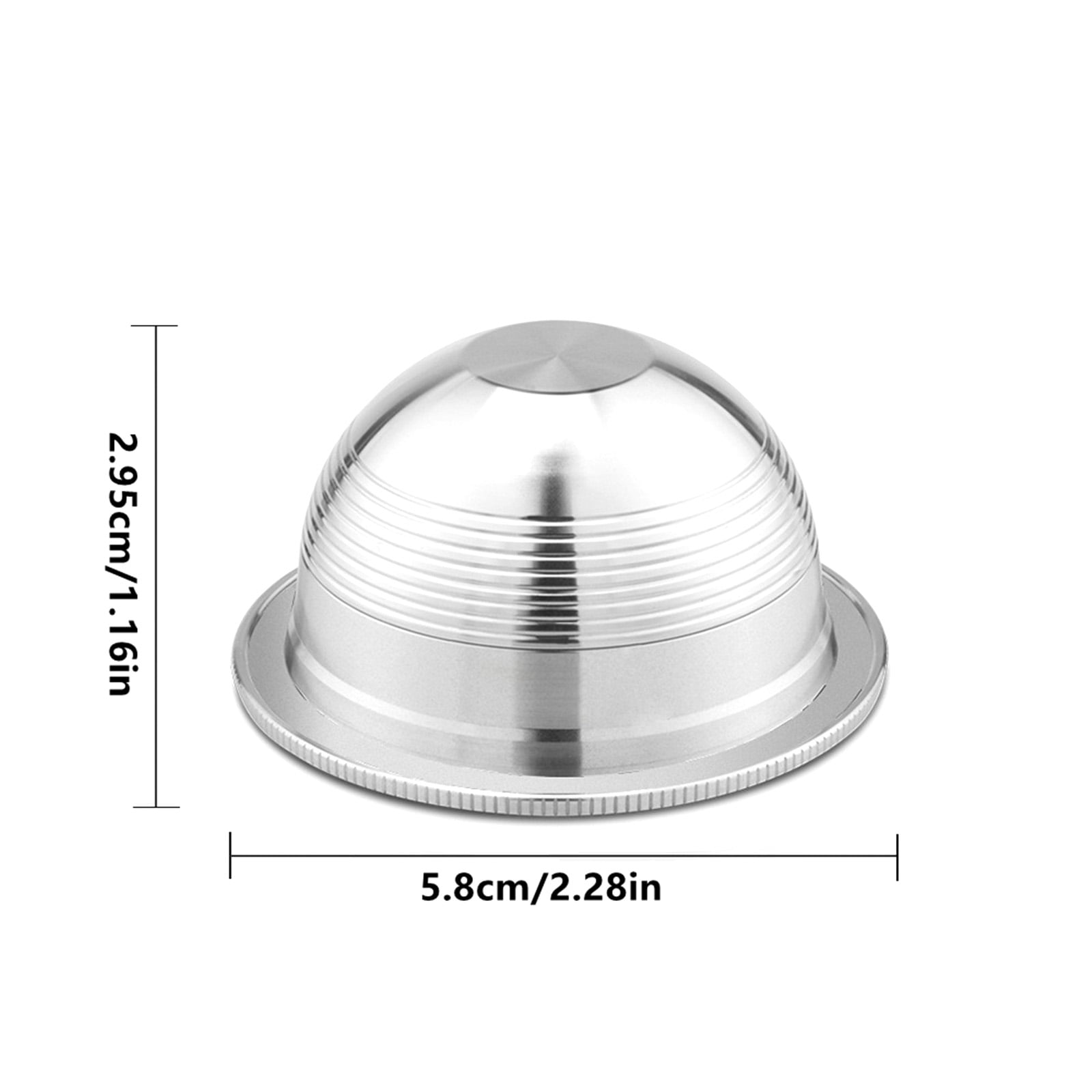 GUYUTING Reusable Coffee Filter for Vertuoline GCA1 Delonghi ENV135 Stainless Steel Metal Cover Eco-friendly Black