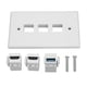 thumbnail image 2 of USB3.0 Wall Plate, ABS Soldering Free HD Multimedia Interface Ethernet Wall Plate Safe Connection 3 Port For Projector For HDTV, 2 of 8