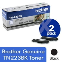 Brother Genuine TN223BK 2-Pack Standard Yield Black Toner Cartridge with Approximately 1,400 Page Yield/Cartridge