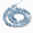 thumbnail image 3 of 5Strand Natural Quartz Beads Strands Faceted Polygon Dyed & Heated Light Steel Blue 7.5~8x8x8mm Hole: 1.2mm 48pcs/strand 15.35 inch(39cm), 3 of 4