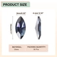 thumbnail image 2 of Uxcell 36 Pcs Horse Eye Shape Rhinestones, 9 x 18 mm Point Back Rhinestone Beads for Jewelry Making Crafts Costume Crystal Embellishments, Dark Blue, 2 of 6