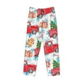 thumbnail image 4 of Daiia Watercolor Red Truck And Fir Tree Men's Sleep Pant with Pockets and Drawstring,Pajama Pants-Medium, 4 of 9