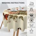 thumbnail image 6 of ZICANCN Round Table Cloths 60 Inch, Roses Butterflies Table Cover Waterproof Washable Outdoor Picnic Tablecloth, 6 of 8