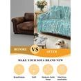 thumbnail image 5 of Teal Coral Coastal Couch Cover for Dogs, Ocean Nautical Seaside Beach Washable Sofa Covers Slipcover for Pets Dogs Futon Cover, Couch Recliner Covers, Oversized Chair Slipcover 71"x91", 5 of 9
