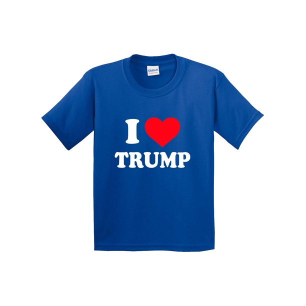 True Way True Way 1243 Youth T Shirt I Heart Trump Love Small Royal Blue Walmart Com Walmart Com