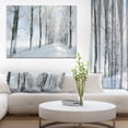 thumbnail image 1 of Beautiful Winter Forest Lane Photo - Large Forest Canvas Art Print, 1 of 4