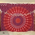 thumbnail image 1 of Tapiz mandala de pavo real bohemio indio hecho a mano, 215 x 230 cm, 1 of 8