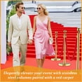 thumbnail image 3 of Kojooin 4/6PCS Stanchions and Black Velvet Ropes Set - Crowd Control Barriers with Sand-Fillable Weighted Base for Wedding, Red Carpet, Parties, 3 of 8