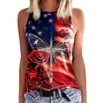 thumbnail image 3 of WEIWEN Patriotic Tank Tops for Women 4th of July Shirt 250 Anniversary USA Flag Summer Sleeveless Tanks Casual Cami Vest Loose Fit Beach Workout Running Athletic Clothing , XXL, 3 of 5